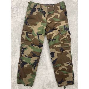 Tru Spec Men's Pants Cargo‎ Small Short Woodland Camo Pocket Button Fly Military